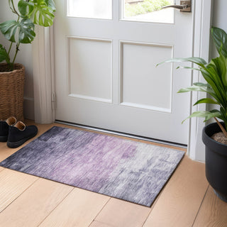 Piper Looms Chantille Stripes ACN1469 Lavender Machine Washable Area Rug Scatter Lifestyle Image Feature