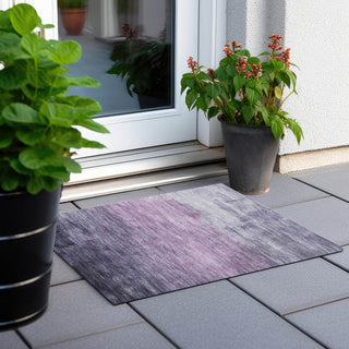 Piper Looms Chantille Stripes ACN1469 Lavender Machine Washable Area Rug Scatter Outdoor Lifestyle Image Feature