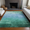 Piper Looms Chantille Stripes ACN1471 Teal Machine Washable Area Rug Lifestyle Image Feature