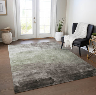 Piper Looms Chantille Stripes ACN1472 Taupe Machine Washable Area Rug Lifestyle Image Feature