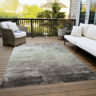 Piper Looms Chantille Stripes ACN1472 Taupe Machine Washable Area Rug Outdoor Lifestyle Image Feature