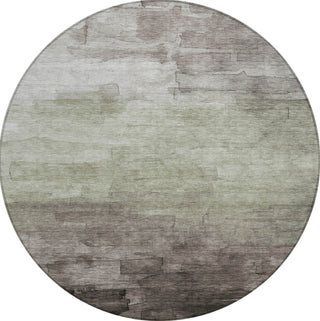 Piper Looms Chantille Stripes ACN1472 Taupe Machine Washable Area Rug Round Main Image