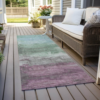 Piper Looms Chantille Abstract ACN1473 Aloe Machine Washable Area Rug Runner Outdoor Lifestyle Image Feature