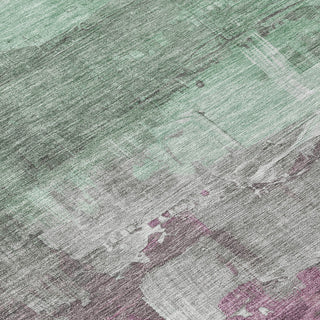 Piper Looms Chantille Abstract ACN1473 Aloe Machine Washable Area Rug Swatch Image