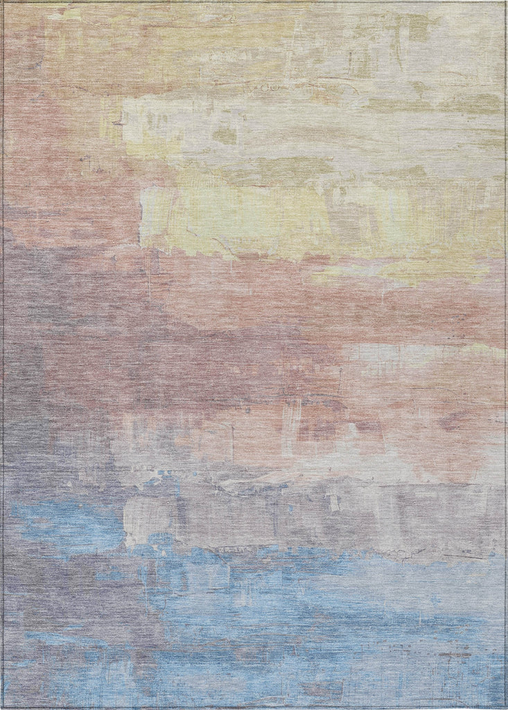 Piper Looms Chantille Abstract ACN1474 Beige Machine Washable Area Rug main image