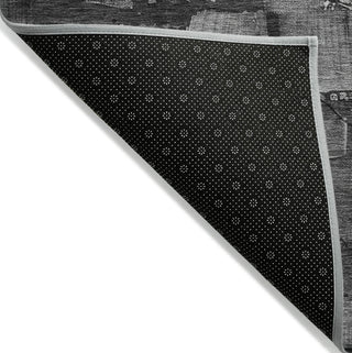 Piper Looms Chantille Abstract ACN1475 Gray Machine Washable Area Rug Backing Image