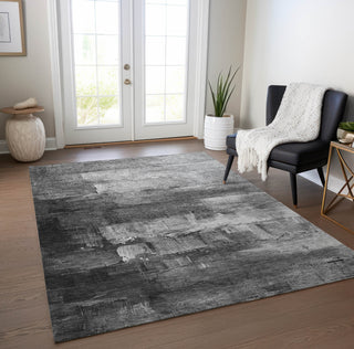 Piper Looms Chantille Abstract ACN1475 Gray Machine Washable Area Rug Lifestyle Image Feature