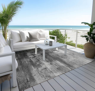Piper Looms Chantille Abstract ACN1475 Gray Machine Washable Area Rug Outdoor Lifestyle Image Feature
