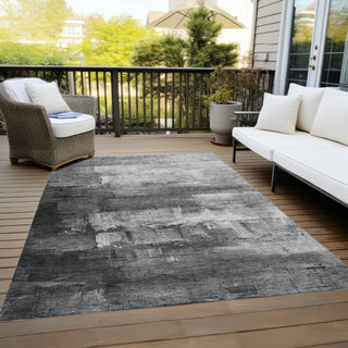 Piper Looms Chantille Abstract ACN1475 Gray Machine Washable Area Rug Outdoor Lifestyle Image Feature
