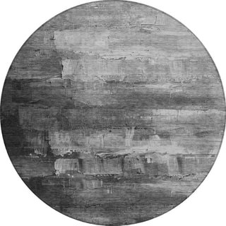 Piper Looms Chantille Abstract ACN1475 Gray Machine Washable Area Rug Round Main Image