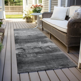Piper Looms Chantille Abstract ACN1475 Gray Machine Washable Area Rug Runner Outdoor Lifestyle Image Feature