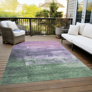 Piper Looms Chantille Abstract ACN1476 Lavender Machine Washable Area Rug Outdoor Lifestyle Image Feature