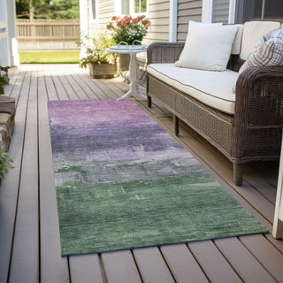 Piper Looms Chantille Abstract ACN1476 Lavender Machine Washable Area Rug Runner Outdoor Lifestyle Image Feature
