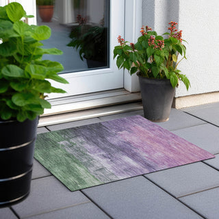 Piper Looms Chantille Abstract ACN1476 Lavender Machine Washable Area Rug Scatter Outdoor Lifestyle Image Feature