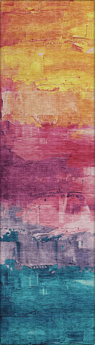 Piper Looms Chantille Abstract ACN1477 Merlot Machine Washable Area Rug Runner Main Image