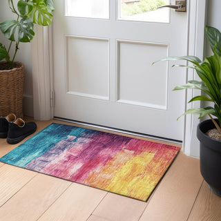 Piper Looms Chantille Abstract ACN1477 Merlot Machine Washable Area Rug Scatter Lifestyle Image Feature