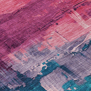 Piper Looms Chantille Abstract ACN1477 Merlot Machine Washable Area Rug Swatch Image