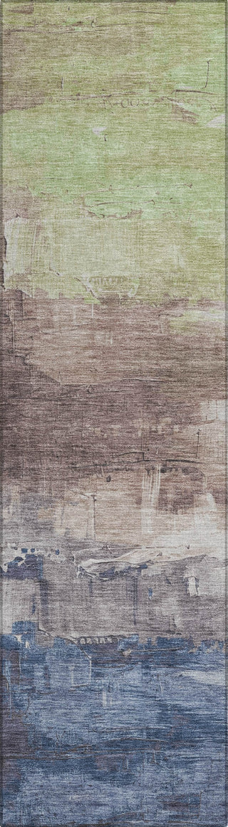 Piper Looms Chantille Abstract ACN1478 Mocha Machine Washable Area Rug Runner Main Image