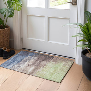 Piper Looms Chantille Abstract ACN1478 Mocha Machine Washable Area Rug Scatter Lifestyle Image Feature