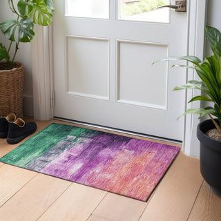 Piper Looms Chantille Abstract ACN1479 Purple Machine Washable Area Rug Scatter Lifestyle Image Feature