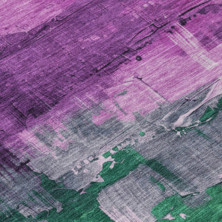 Piper Looms Chantille Abstract ACN1479 Purple Machine Washable Area Rug Swatch Image