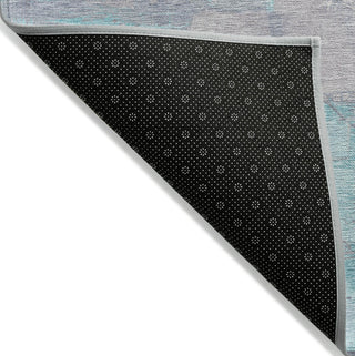 Piper Looms Chantille Abstract ACN1480 Salmon Machine Washable Area Rug Backing Image