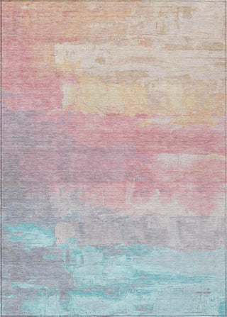 Piper Looms Chantille Abstract ACN1480 Salmon Machine Washable Area Rug main image