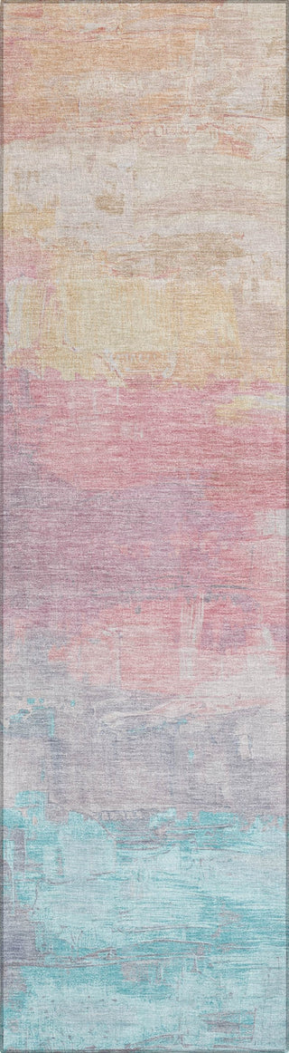 Piper Looms Chantille Abstract ACN1480 Salmon Machine Washable Area Rug Runner Main Image