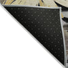 Piper Looms Chantille Floral ACN1481 Black Machine Washable Area Rug Backing Image