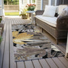Piper Looms Chantille Floral ACN1481 Black Machine Washable Area Rug Runner Outdoor Lifestyle Image Feature
