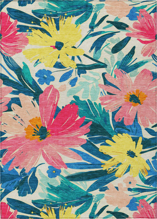 Piper Looms Chantille Floral ACN1482 Blush Machine Washable Area Rug main image