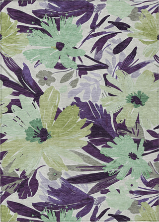 Piper Looms Chantille Floral ACN1485 Purple Machine Washable Area Rug main image