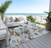 Piper Looms Chantille Floral ACN1486 Taupe Machine Washable Area Rug Outdoor Lifestyle Image Feature