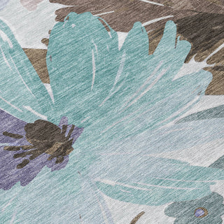 Piper Looms Chantille Floral ACN1486 Taupe Machine Washable Area Rug Swatch Image