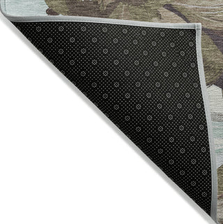 Piper Looms Chantille Floral ACN1487 Khaki Machine Washable Area Rug Backing Image