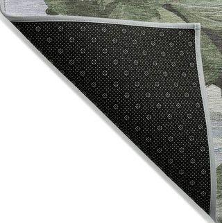Piper Looms Chantille Floral ACN1489 Olive Machine Washable Area Rug Backing Image
