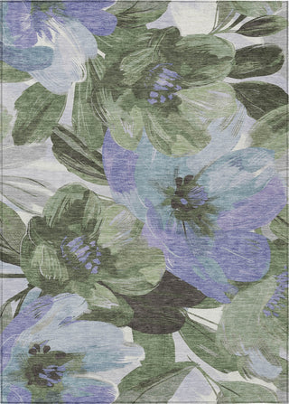 Piper Looms Chantille Floral ACN1489 Olive Machine Washable Area Rug main image