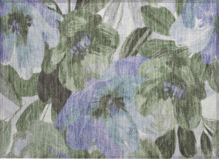 Piper Looms Chantille Floral ACN1489 Olive Machine Washable Area Rug Scatter Main Image