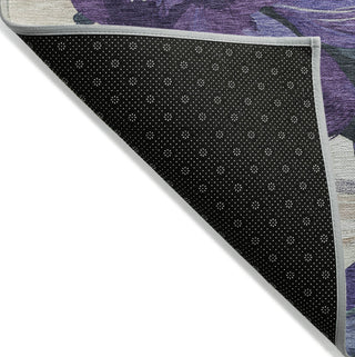 Piper Looms Chantille Floral ACN1490 Purple Machine Washable Area Rug Backing Image