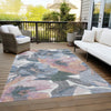 Piper Looms Chantille Floral ACN1491 Pewter Machine Washable Area Rug Outdoor Lifestyle Image Feature