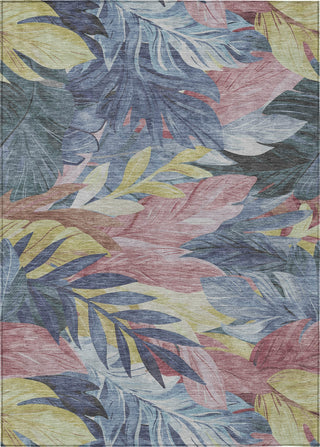 Piper Looms Chantille Floral ACN1493 Denim Machine Washable Area Rug main image