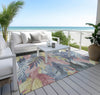 Piper Looms Chantille Floral ACN1493 Denim Machine Washable Area Rug Outdoor Lifestyle Image Feature