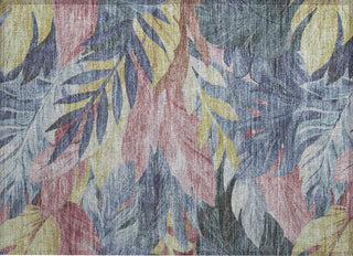 Piper Looms Chantille Floral ACN1493 Denim Machine Washable Area Rug Scatter Main Image