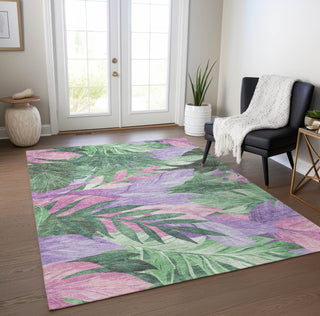 Piper Looms Chantille Floral ACN1496 Sage Machine Washable Area Rug Lifestyle Image Feature