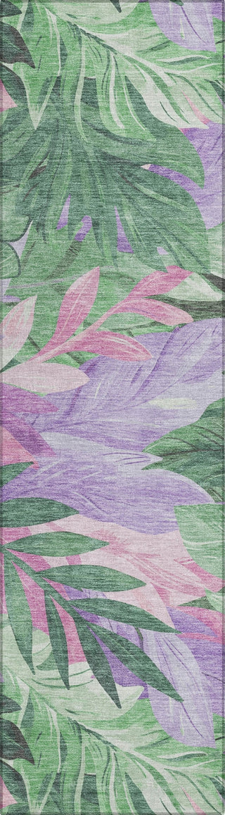Piper Looms Chantille Floral ACN1496 Sage Machine Washable Area Rug Runner Main Image