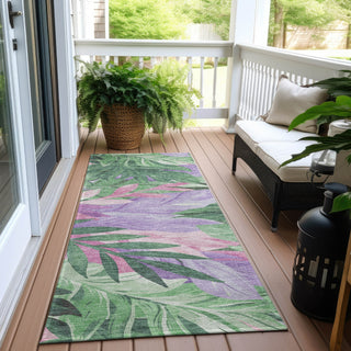 Piper Looms Chantille Floral ACN1496 Sage Machine Washable Area Rug Runner Outdoor Lifestyle Image Feature