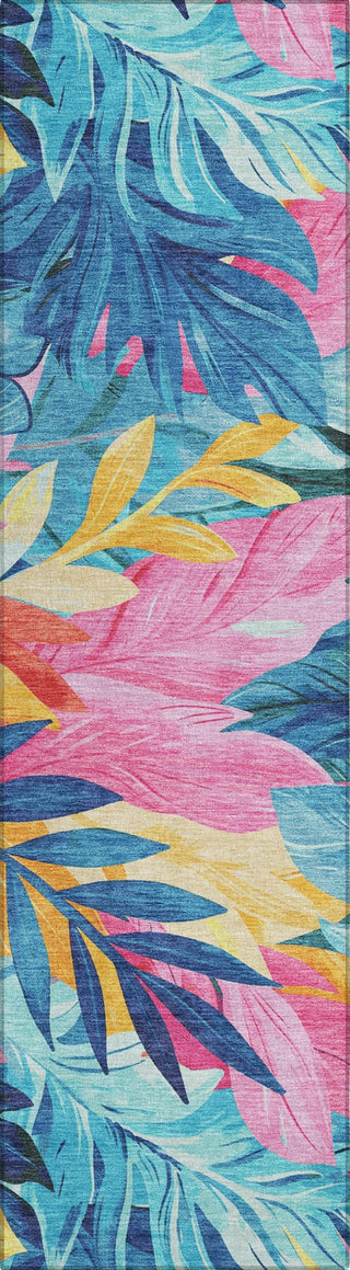 Piper Looms Chantille Floral ACN1497 Sky Machine Washable Area Rug Runner Main Image