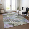 Piper Looms Chantille Floral ACN1499 Taupe Machine Washable Area Rug Lifestyle Image Feature