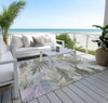 Piper Looms Chantille Floral ACN1499 Taupe Machine Washable Area Rug Outdoor Lifestyle Image Feature