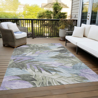 Piper Looms Chantille Floral ACN1499 Taupe Machine Washable Area Rug Outdoor Lifestyle Image Feature
